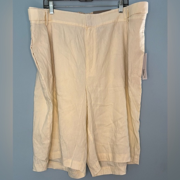 Soft Surroundings Pants - NWT Soft Surroundings Bermuda Shorts Stretchy Waist Size 3X 24W Linen Blend